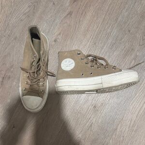 Converse Tan High-Top Sneakers
